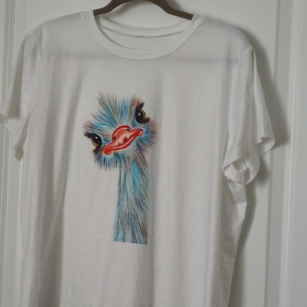 Ostrich curiosity xl tshirt - Picture 4 of 4
